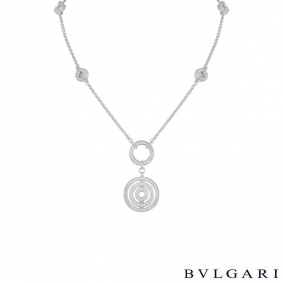 Bvlgari White Gold Diamond Astrale Necklace